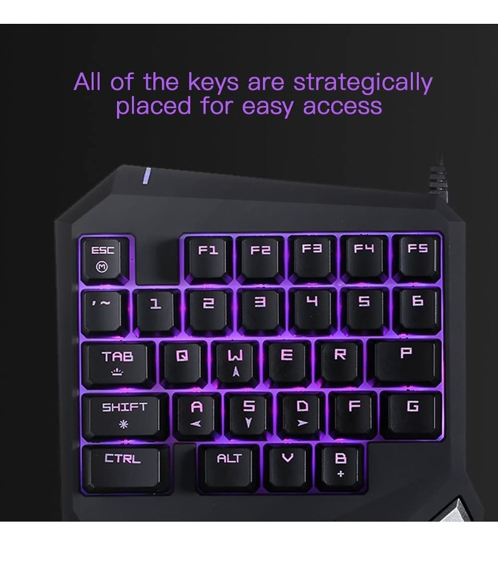 Thumbnail: Honorall T9 Pro Professional One/Single Hand USB Wired Esport Gaming Keyboard 29