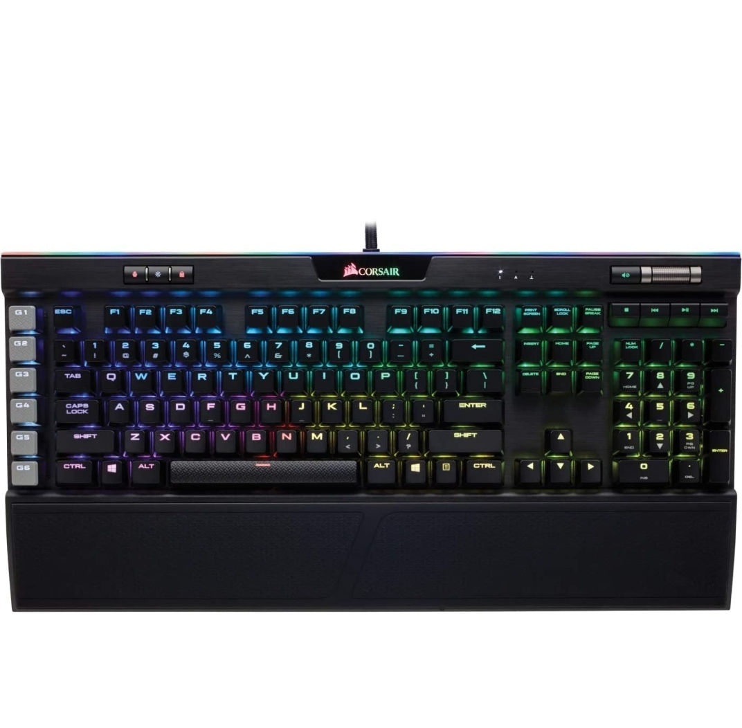 CORSAIR K95 RGB Mechanical Gaming Keyboard-USB Passthrough-Cherry MX Speed black