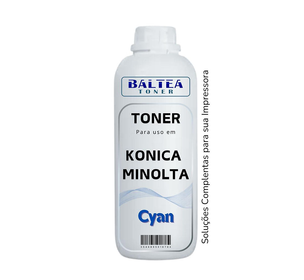 Refil de Toner + Chip para uso em Minolta Bizhub C258  Cyan TN324