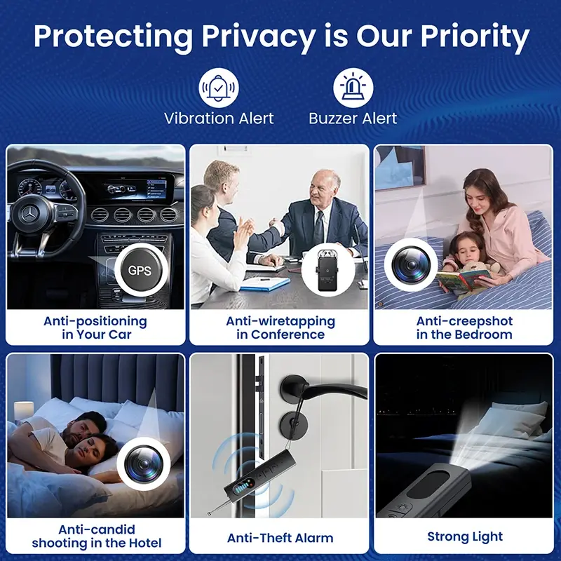 Miniature : Détecteur de caméras cachées, anti-espionnage, traceur GPS pour voiture