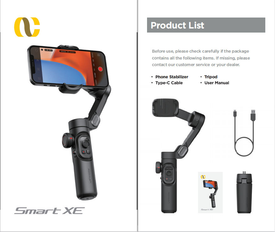 Thumbnail: AOCHUAN 3-Axis Handheld Gimbal Stabilizer SmartXE for Smartphone for iPhone Andr