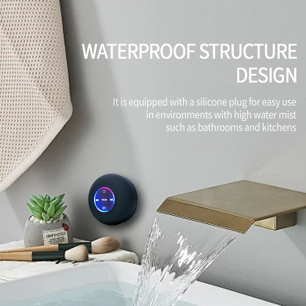 Thumbnail: Portable Wireless Bluetooth Speaker LED Light IPX4 Waterproof Loudspeaker Outdoo