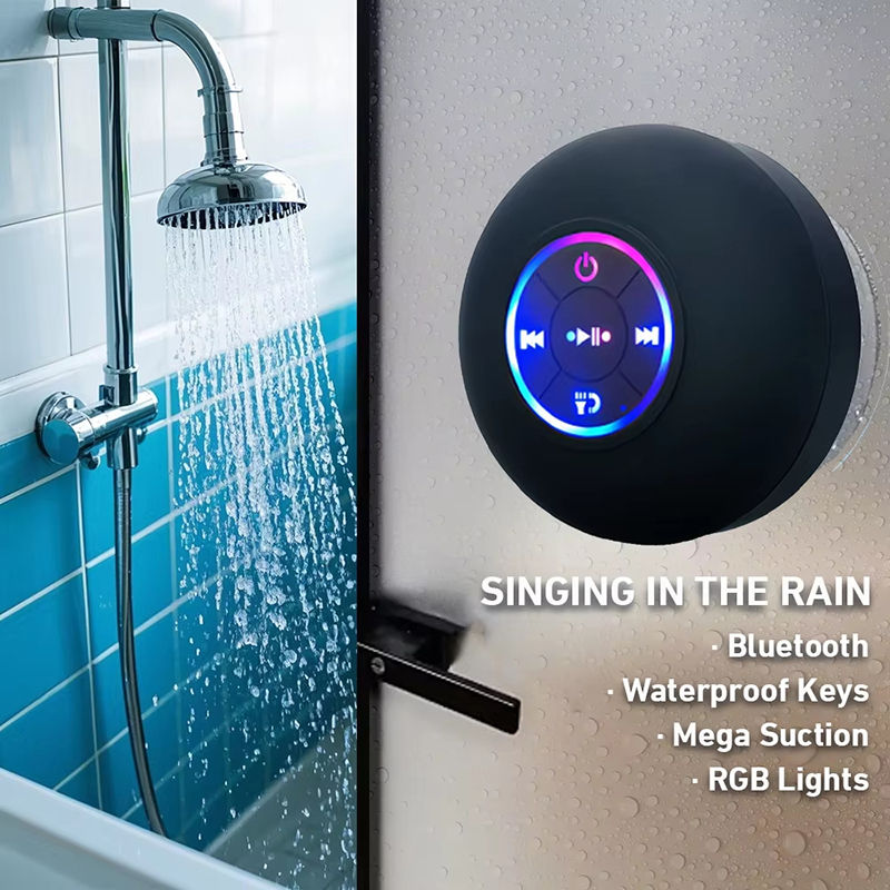 Portable Wireless Bluetooth Speaker LED Light IPX4 Waterproof Loudspeaker Outdoo