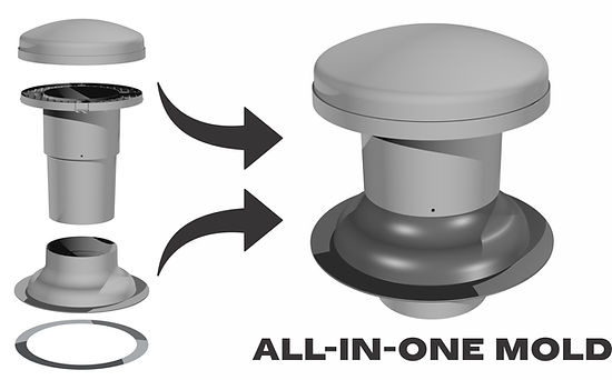 Omega Overmold Roof Exhaust Vent