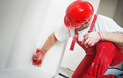 kingston drywall repair red helmet guy painting