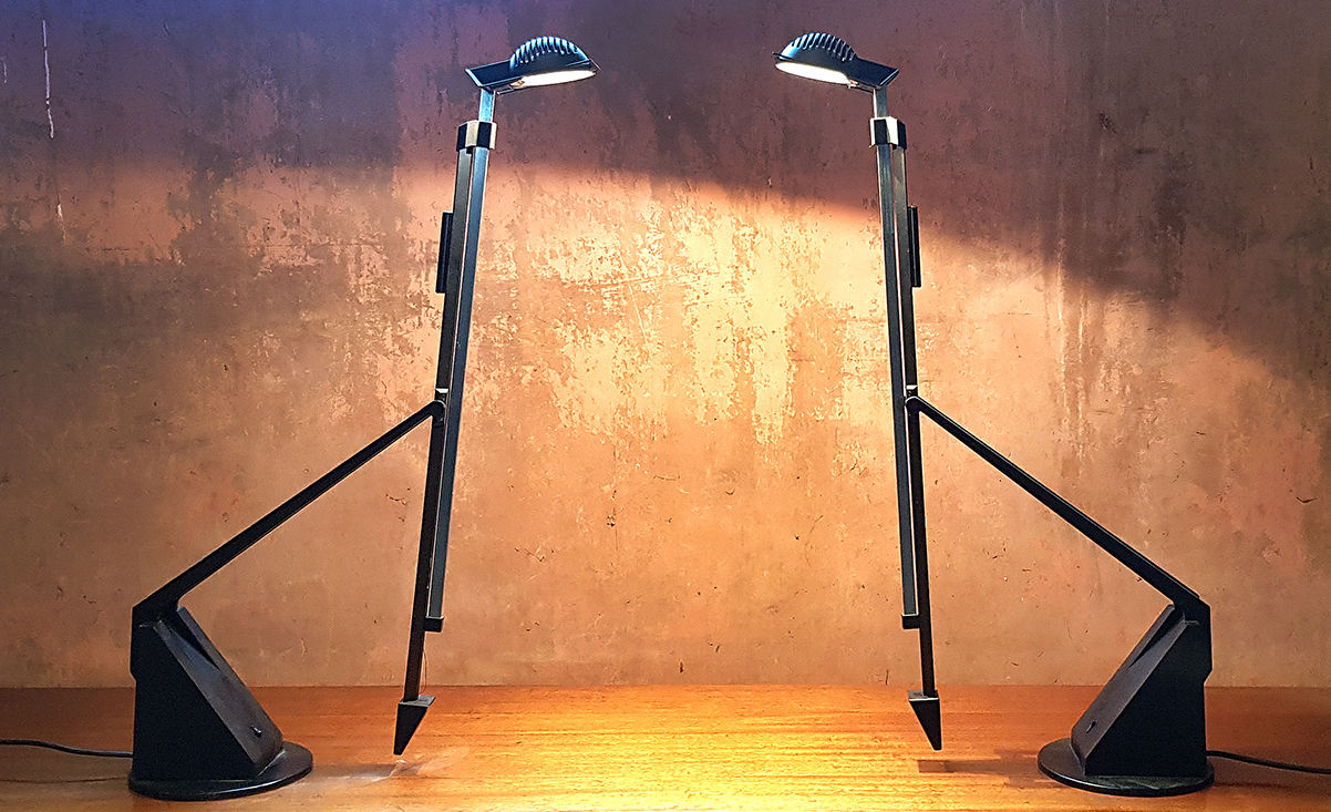 Sirrah Table Lamps Design By Chanan Gardi, Italian Tables Lamps Made in Italy, NardoDaVintage, Vintage Furniture, Mid Century