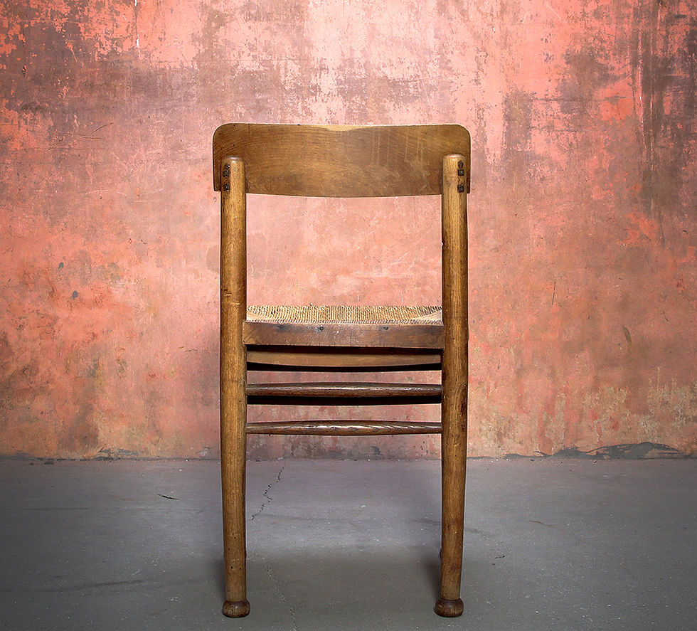Thumbnail: Vintage Antique Farm Wooden Chair, 1920, Vintage Oak Chair, Mid Century Oak Chair, Antique Oak Chair, NardoDaVintage