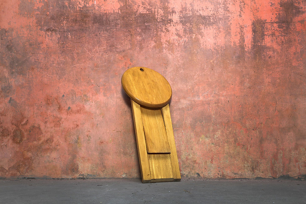 Thumbnail: Vintage Mid Century Roger Tallon Wooden Folding Stool For Sentou, NardoDaVintage, Vintage Furniture, Mid Century Furniture