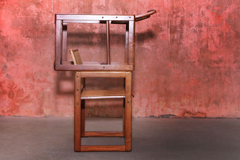 Thumbnail: Set Of Cane Webbing Beech Wood Armchairs, wooden armchairs, nardo da vintage, cane chairs, webbing chairs