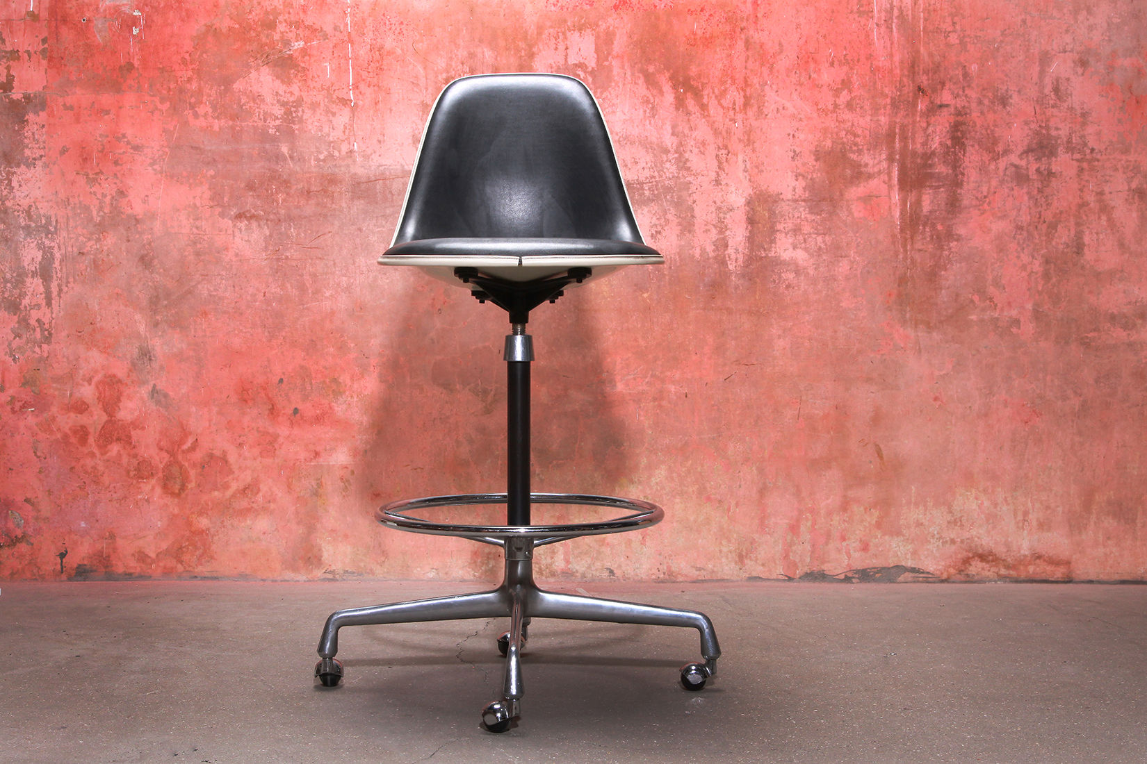 Charles & Ray Eames Vintage Swivel Bar Stool For Herman Miller, 60s