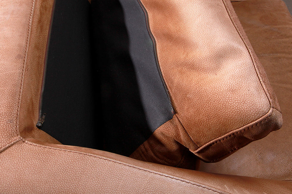 Thumbnail: Brown Thick Roughened Neck-Leather Sofa From Gurian Italy, 80s, Nardo Da Vintage, De Sede sofa, Leather vintage sofa