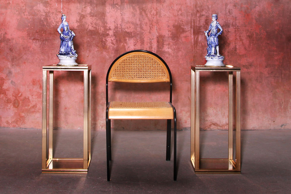Thumbnail: Set Of Pierre Vandel Paris XL High Side Tables With Facet Cut Glass, Nardo Da Vintage, Vintage Furniture, Mid Century table