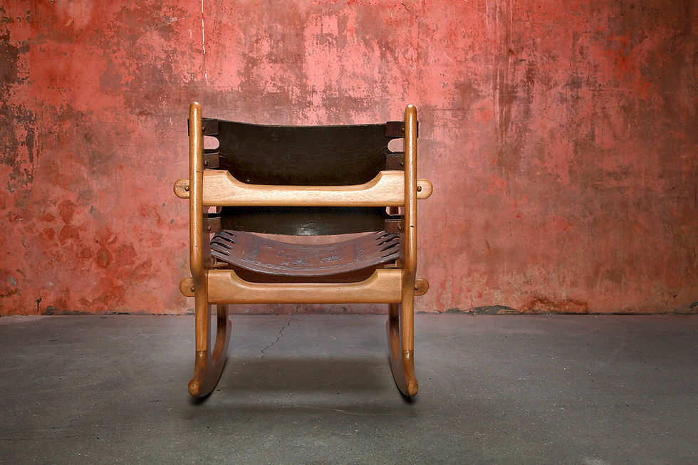 Thumbnail: Angel Pazmino Rocking Chair for Meubles de Estilo, Palissander Rooswood Rocking Chair, NardoDaVintage, Vintage Furniture
