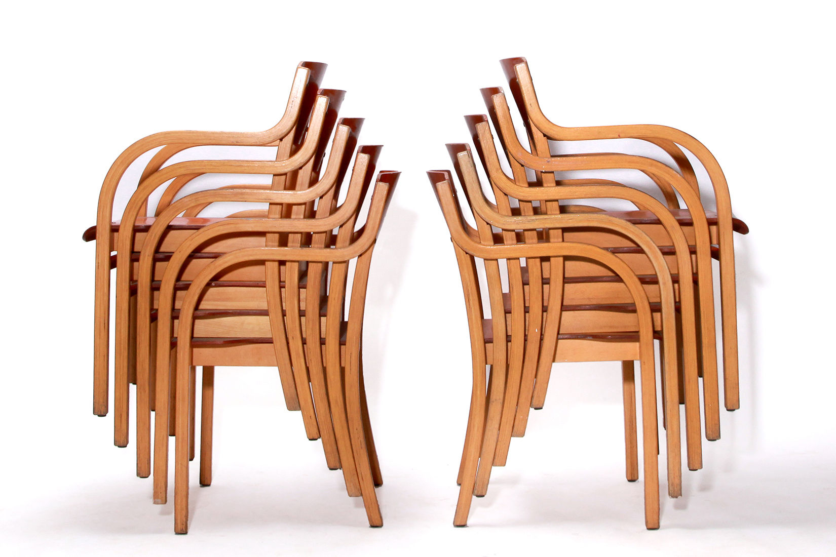 Vintage Stackable Plywood Bentwood Armchairs, 70s, Plywood Chairs, Stack-able Wooden Chairs, Wooden Vintage Chairs, Nardo