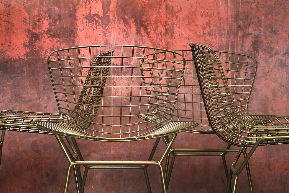 Thumbnail: Harry Bertoia Style Wire Bar Stools, Wire Design Bar Stools, Metal Bar Stools, Italian Bar Stool, NardoDaVintage