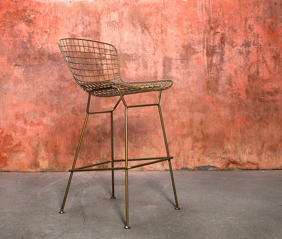 Thumbnail: Harry Bertoia Style Wire Bar Stools, Wire Design Bar Stools, Metal Bar Stools, Italian Bar Stool, NardoDaVintage