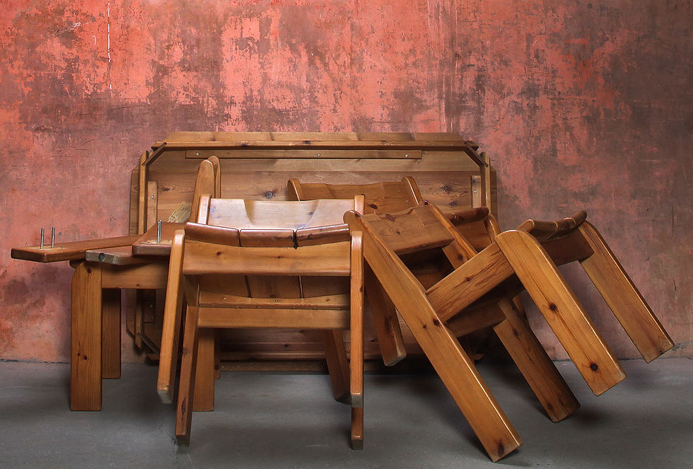 Thumbnail: Ate van Apeldoorn style pine dining set