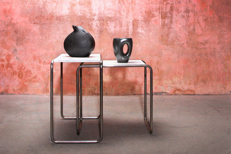 Thumbnail: Marcel Breuer Bauhaus Original Side Tables B9 Set Of Two, Marcel Breuer Table, Bauhaus table, bauhaus furniture