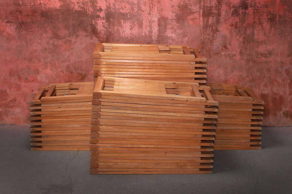 Thumbnail: Set Of 40 Aldo Jacober Folding Chairs for Alberto Bazzani , 60s