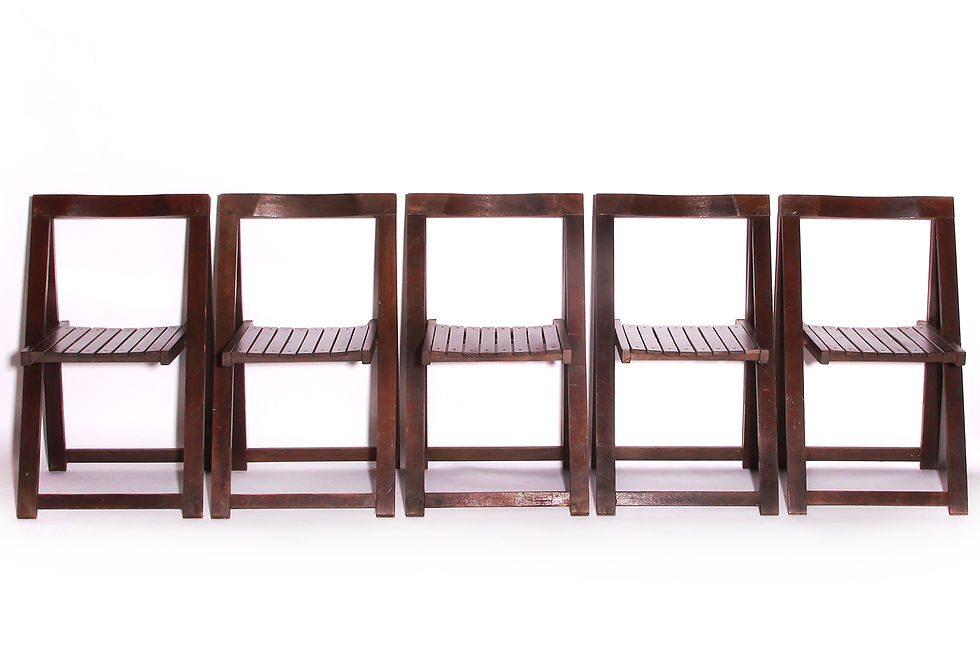 Thumbnail: Set Of 5 Aldo Jacober Folding Chairs for Alberto Bazzani , 60s