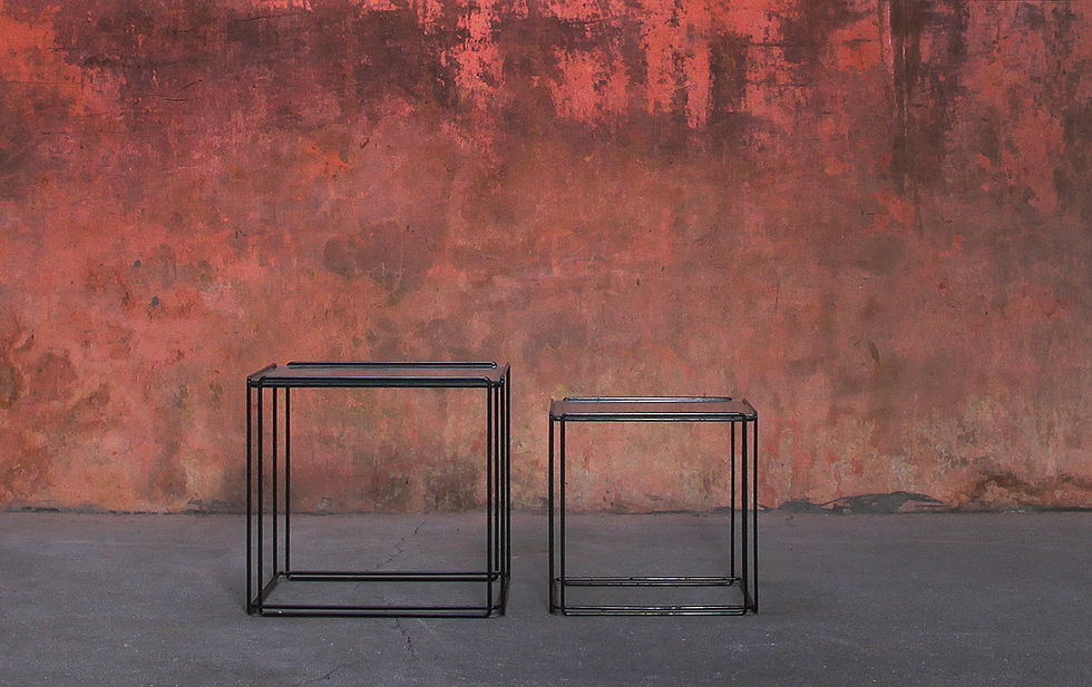Thumbnail: Set Of Max Sauze Isocele Side Tables Nesting Tables