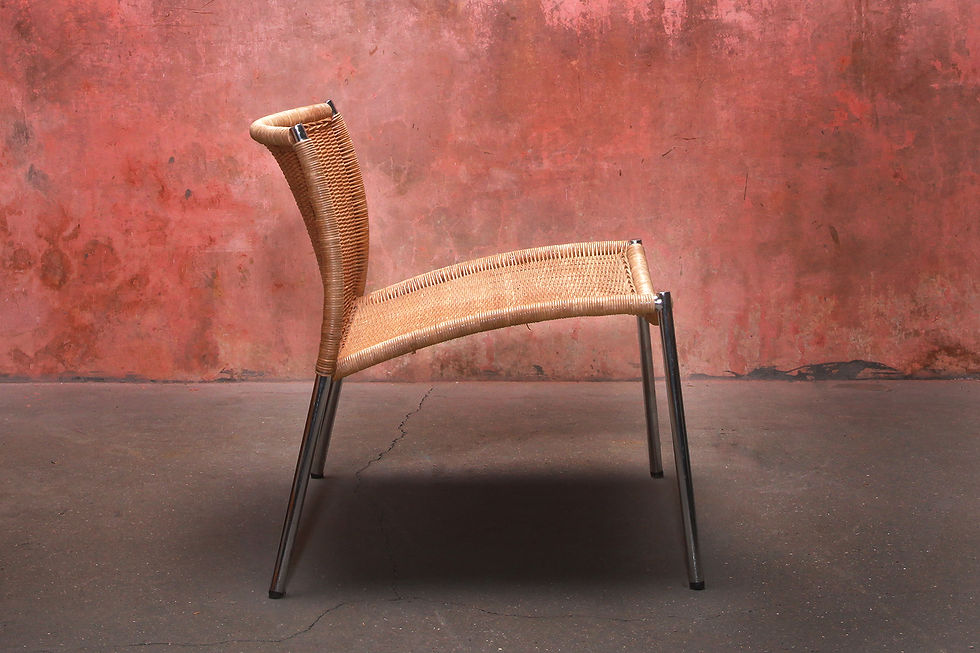 Thumbnail: Vintage Rattan Chrome Tube Lounge Chair, Rattan Chair, Nardo, Vintage Furniture, Mid Century Furniture, Design Furniture
