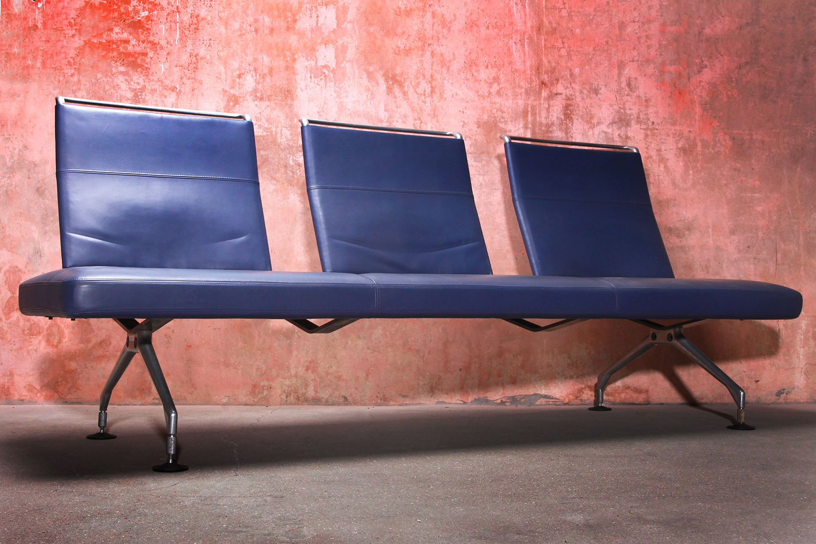 Vintage Leather Area Sofa By Antonio Citterio For Vitra, 90s