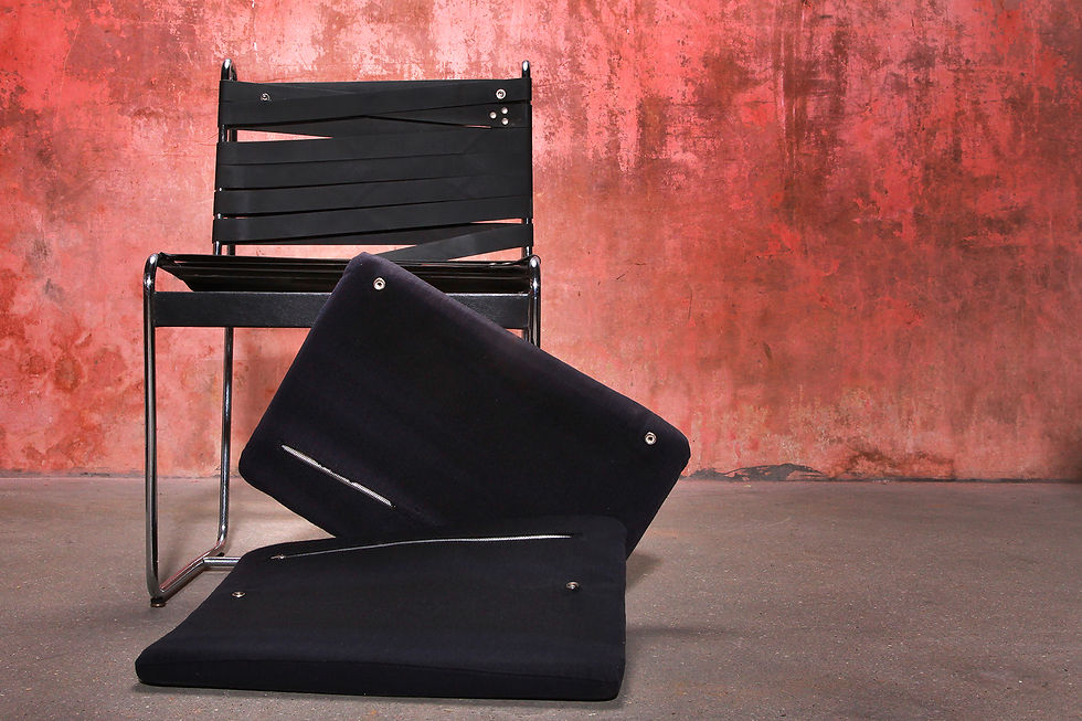Thumbnail: Vintage Chrome Metal Tube Mid Century Chairs, Cantilever Chairs, Tubular Chairs, Nardo, Vintage Chrome Chairs