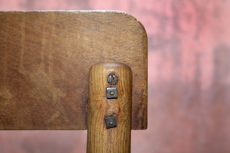 Thumbnail: Vintage Antique Farm Wooden Chair, 1920, Vintage Oak Chair, Mid Century Oak Chair, Antique Oak Chair, NardoDaVintage