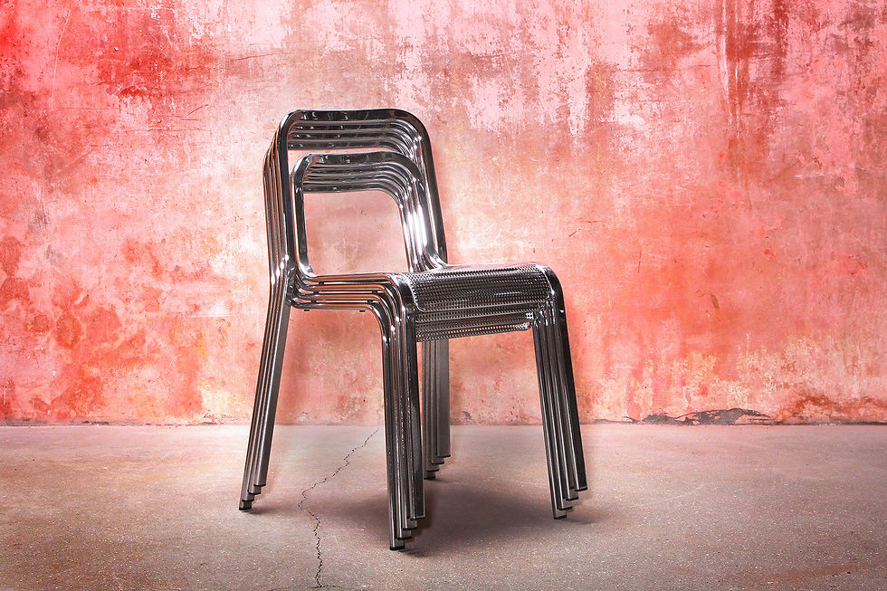 Thumbnail: Set Of Four Vintage Italian Chrome Stackable Dining Chairs, NardoDaVintage, Vintage Furniture, Mid Century Furniture, Design