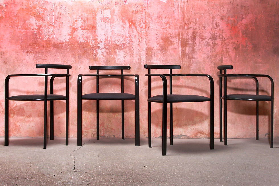 Thumbnail: Vintage Segis Italy 'Martina' dining chairs, 80s