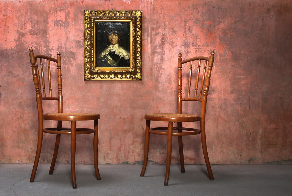 Thumbnail: Josef Hoffmann Chairs​​​​​​​, Hoffman Rattan Chairs, Vintage Thonet Dining Chairs, NardoDaVintage, Vintage Furniture