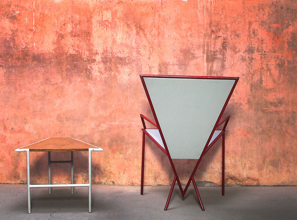 Thumbnail: Vintage Mid Century The Stijl Postmodern Armchair With Side Table, NardoDaVintage, Vintage Furniture, Mid Century Furniture