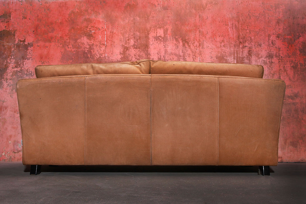 Thumbnail: Brown Thick Roughened Neck-Leather Sofa From Gurian Italy, 80s, Nardo Da Vintage, De Sede sofa, Leather vintage sofa