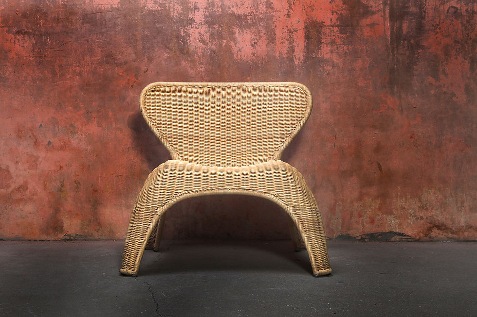 Ikea Rattan Lounge Chair, Wicker Lounge Chair, 1999, NardoDaVintage, Vintage Rattan Chair, Rohé Noordwolde, Cane Chair