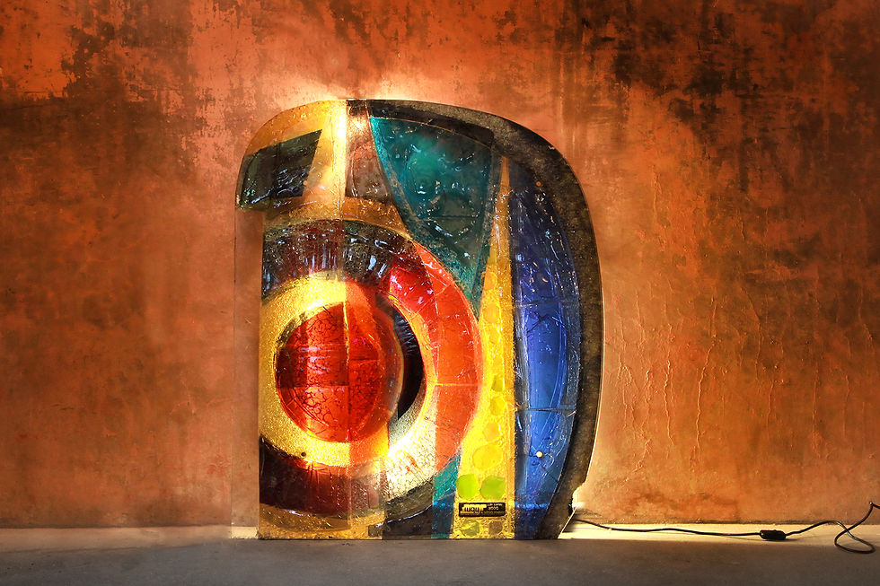 Glass Window Mosaic Wall Lamp Sculpture, Glass Wall Sculpture, Brutalist Wall Sculpture, Vintage Glass Art, Glass Art, Nardo