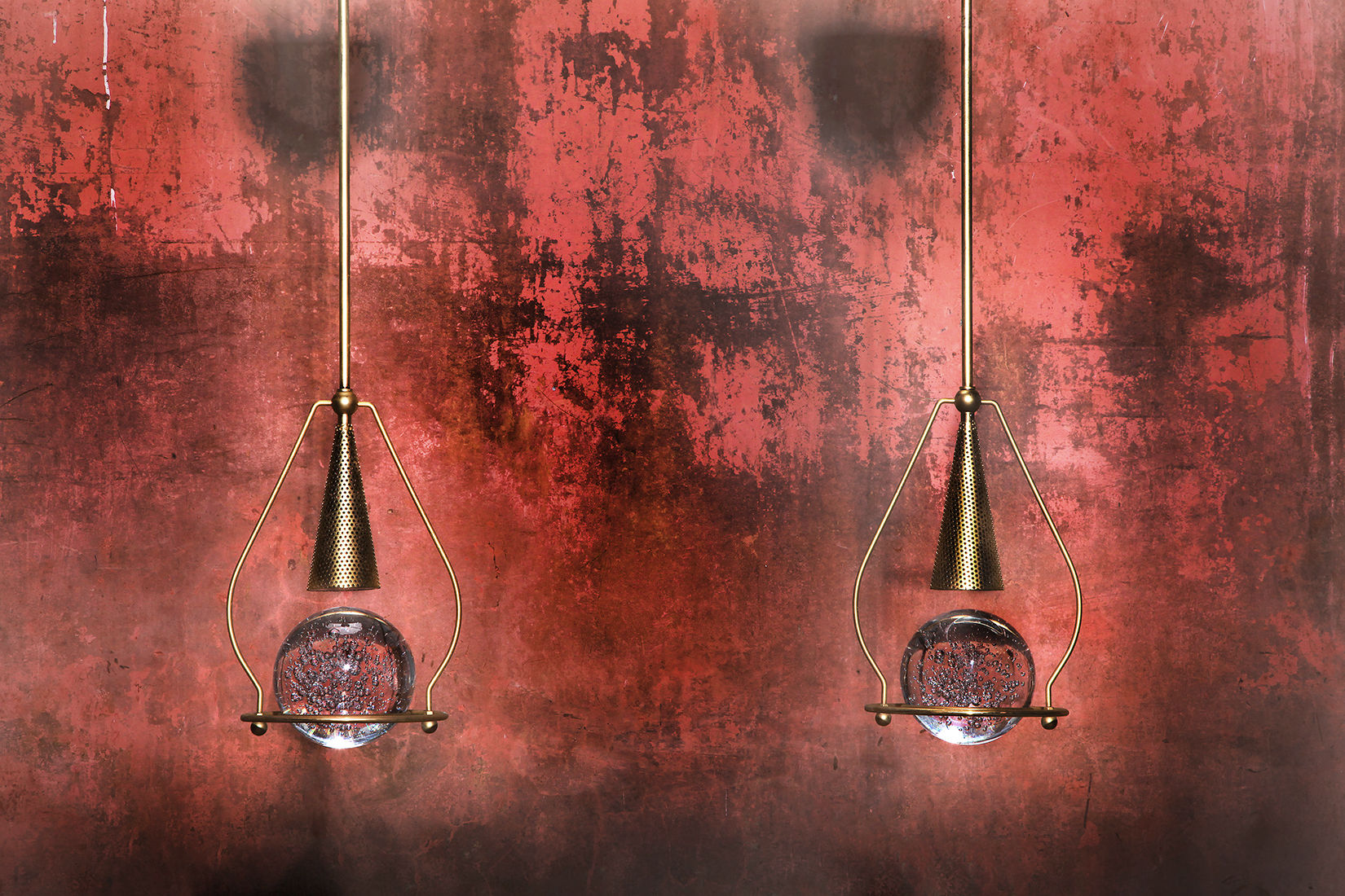 Set Of Saturn Glass Italian Hang Lamps, Crystal Ball Hang Lamp, Italiaan Glass Hang Lamp, Mid Century Italiaan Hang Lamp