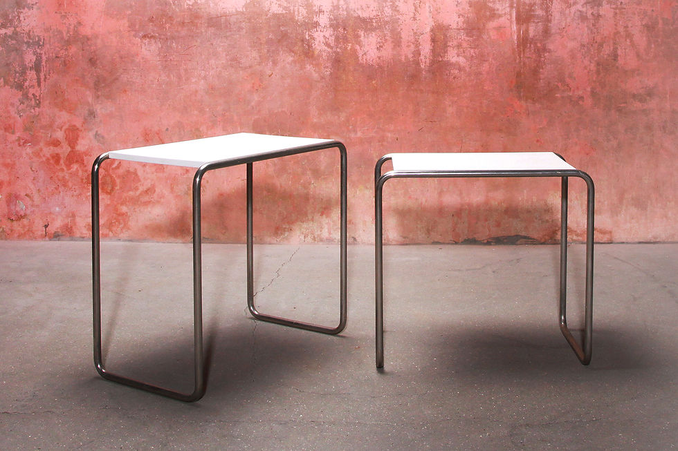 Thumbnail: Marcel Breuer Bauhaus Original Side Tables B9 Set Of Two, Marcel Breuer Table, Bauhaus table, bauhaus furniture