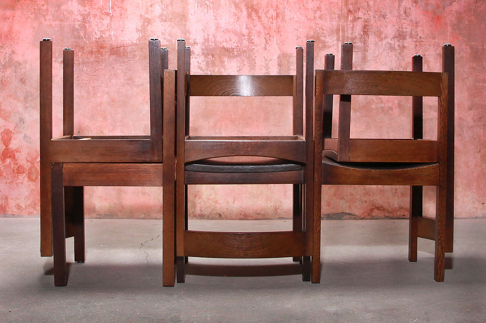 Thumbnail: Very Rare Martin Visser Wengé Dining Chairs For ‘t Spectrum set of 6, Martin Visser, Vintage Furniture, Mid Century Furniture