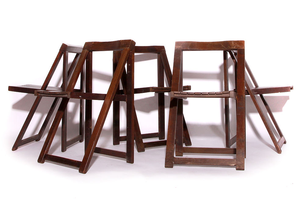 Thumbnail: Set Of 5 Aldo Jacober Folding Chairs for Alberto Bazzani , 60s