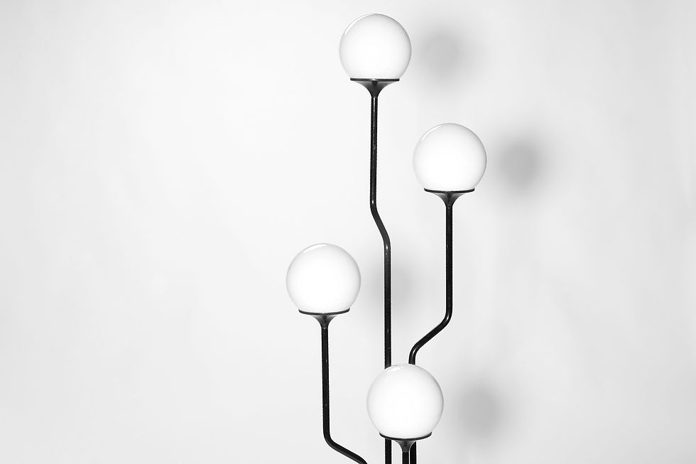 Thumbnail: Goffredo Reggiani Italian Globe Floor Lamp, Glass Ball lamp, Glass Ball Floor Lamp, NardoDaVintage, Italiaan Floor Lamp