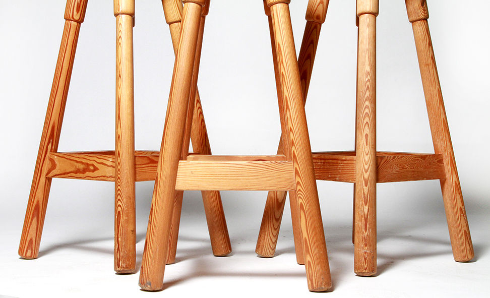 Thumbnail: Rainer Daumiller Vintage Mid Century Wooden Bar Stools, NardoDaVintage, Vintage Furniture, Mid Century Furniture,Design Stool