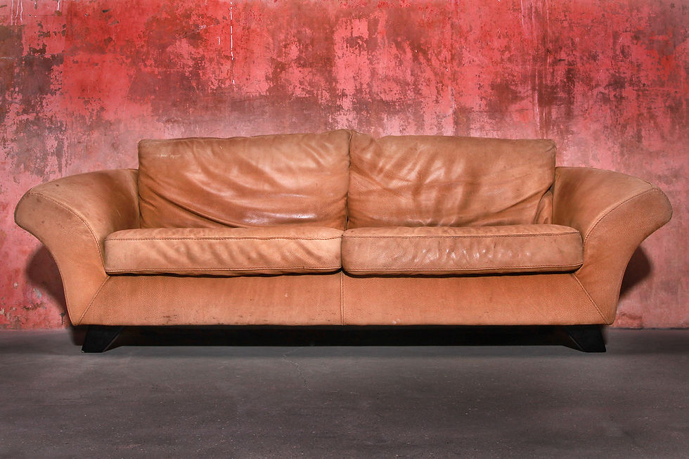 Brown Thick Roughened Neck-Leather Sofa From Gurian Italy, 80s, Nardo Da Vintage, De Sede sofa, Leather vintage sofa