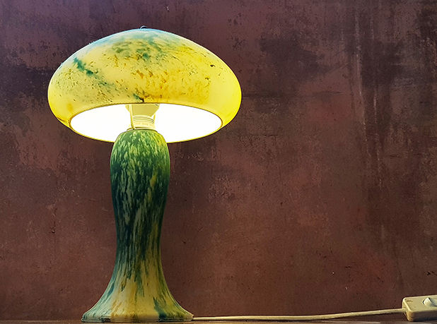Thumbnail: Murano Glass Mushroom Table Lamp, Mushroom Lamp, Vintage Glass Lamp Made in Italy, NardoDaVintage, Vintage Furniture