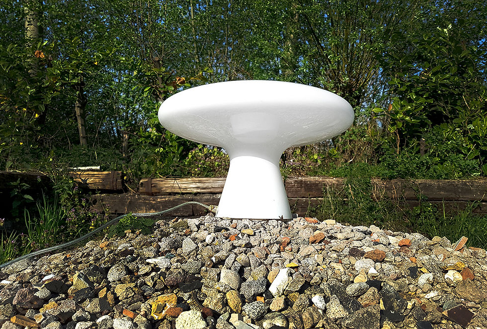 Thumbnail: Opal Glass Vintage XL Mushroom Table Lamp, Mushroom Lamp, Glass Mushroom Desk Lamp, NardoDaVintage