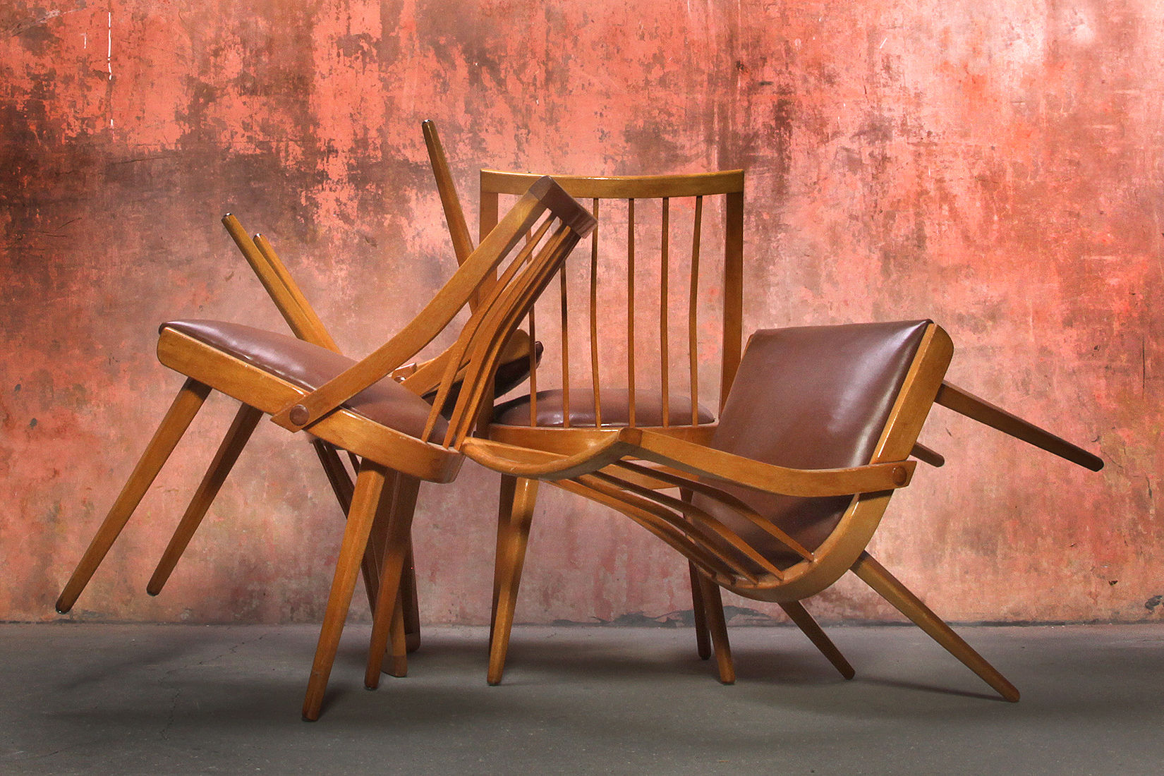 Vintage Mid Century Dining Chairs by Antonin Suman, Vintage Dining Chairs, Mid Century Wooden Dining Chairs, NardoDaVintage