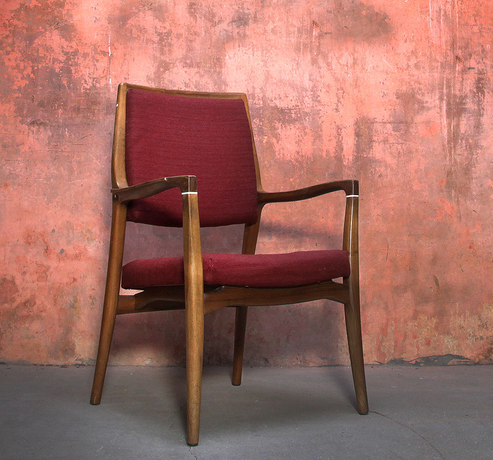 Vintage Wooden High Back Arm Chair Mid Century Danish Design, High Back Wooden Vintage Chair, NardoDaVintage, Vintage Chair