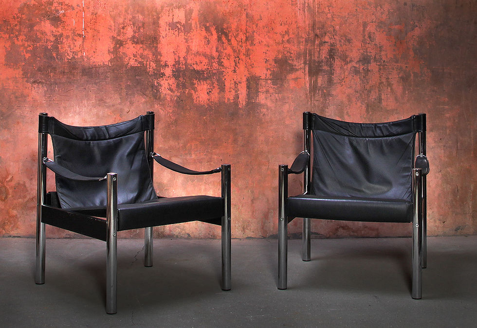 Thumbnail: Johanson Design Safari Scandinavian Lounge Chairs, 70s Sweden, Vintage Sweden Lounge Chairs, Scandinavian Safari Chairs