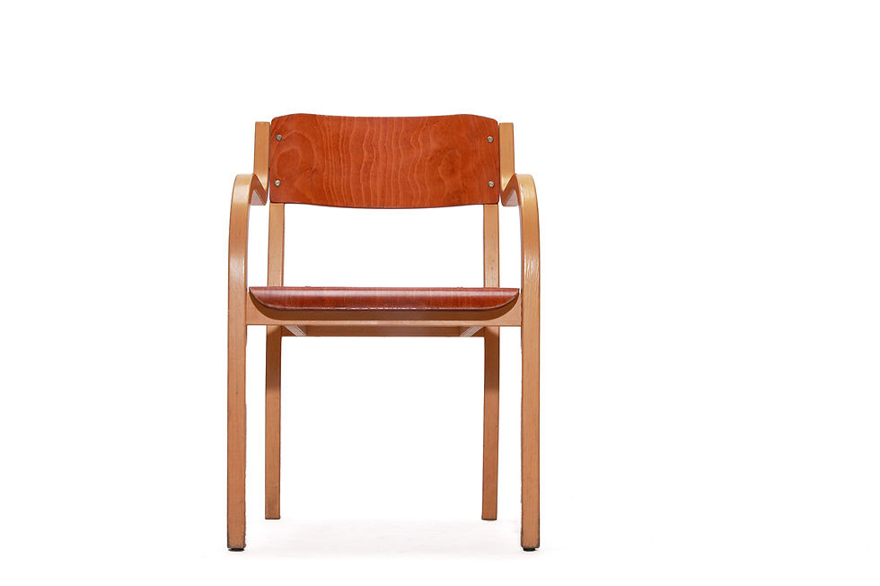 Thumbnail: Vintage Stackable Plywood Bentwood Armchairs, 70s, Plywood Chairs, Stack-able Wooden Chairs, Wooden Vintage Chairs, Nardo