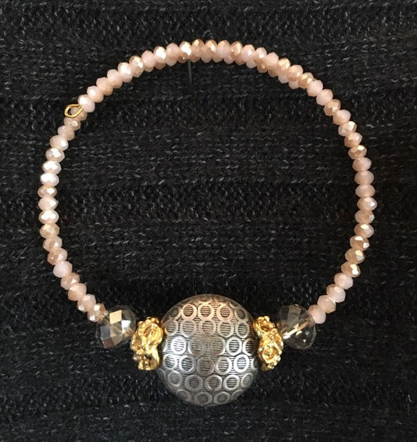Metallics with Blush Beaded Bracelet